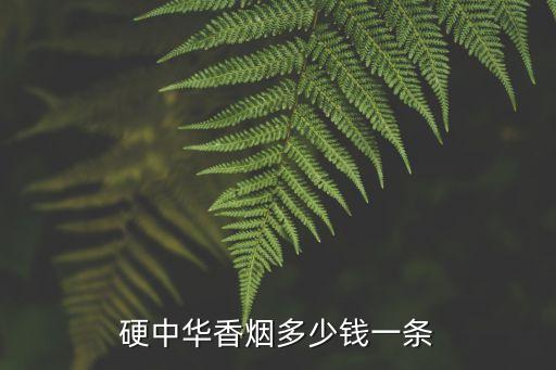 硬中华香烟多少钱一条