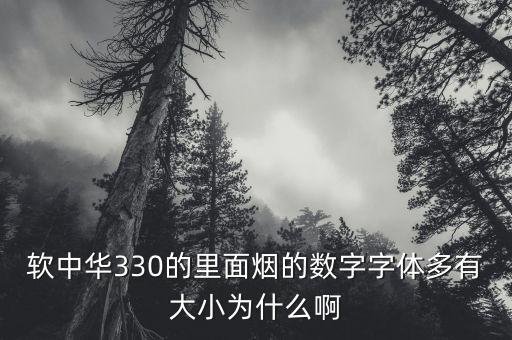 软中华330的里面烟的数字字体多有大小为什么啊