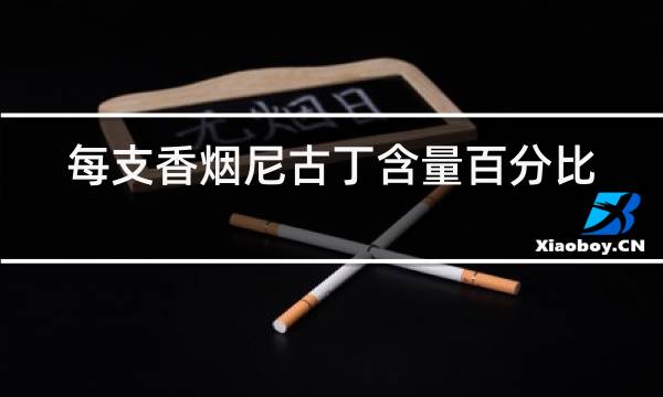 每支香烟尼古丁含量百分比